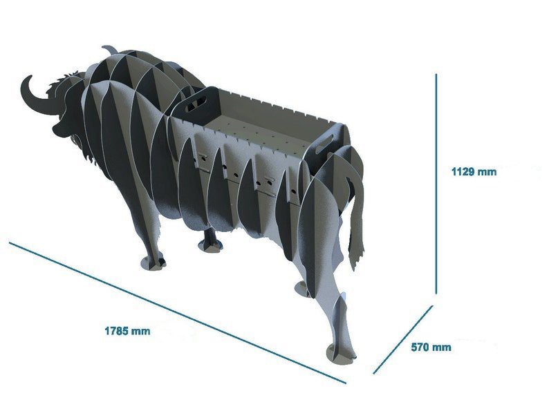 Gyvūno formos šašlykinė : Stumbras - Image 4